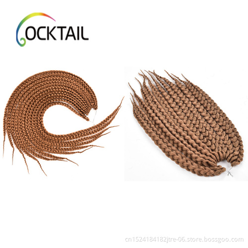 Different color and length pre braided crochet box braid hair extensions